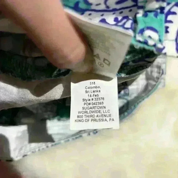 Lilly Pulitzer Womens Shorts Callahan Seafoam Montauk Chino Beach 29” Waist - Picture 11 of 12